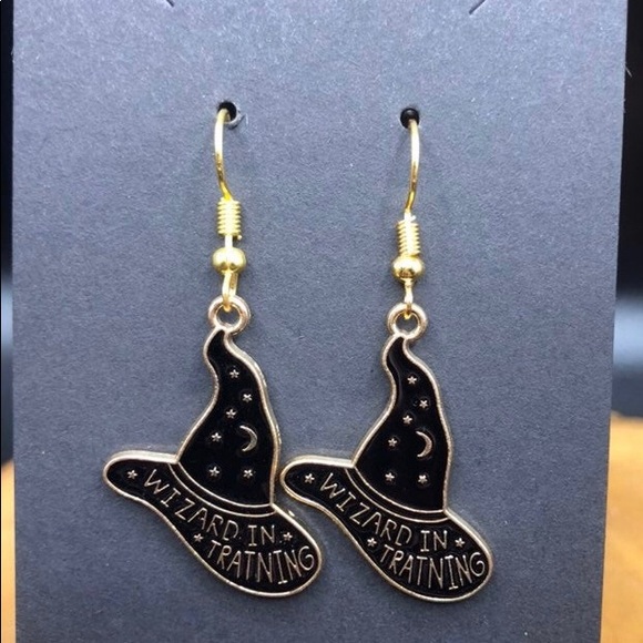 Hand Crafted Jewelry - "Wizard in Training" Witches Hat Earrings